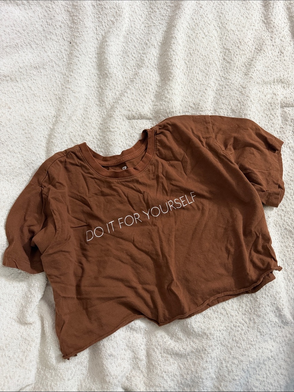 Cotton On cropped top DO IT FOR YOURSELF small